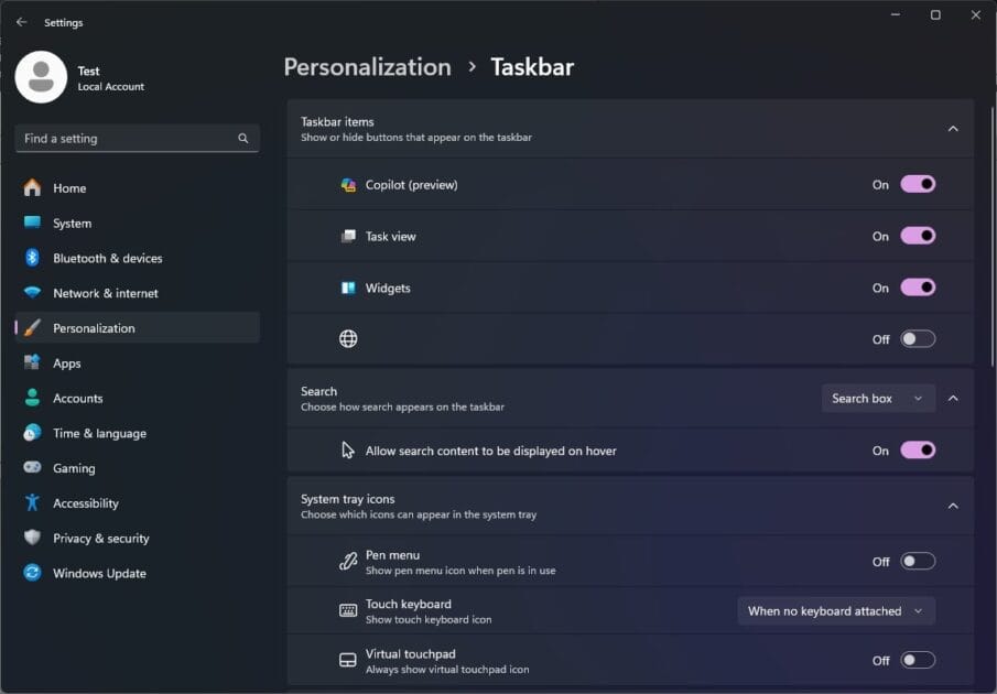 Novas Recomendações na Barra de Tarefas do Windows 11