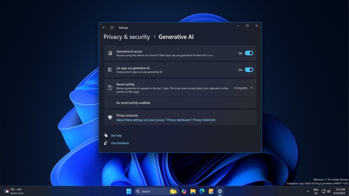 Windows Intelligence: Novos Recursos de IA e Privacidade no 11