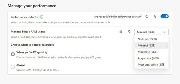 Microsoft Edge: novo recurso limita uso de RAM no Windows 11