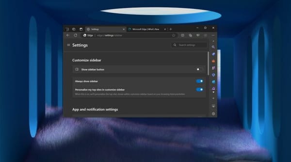 O Microsoft Edge 122 finalmente permite ocultar o botão da barra lateral