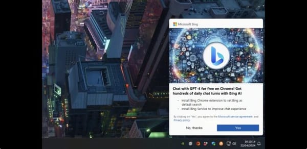 Pop-up irritante do Windows 11 no Chrome lança Bing em mais computadores
