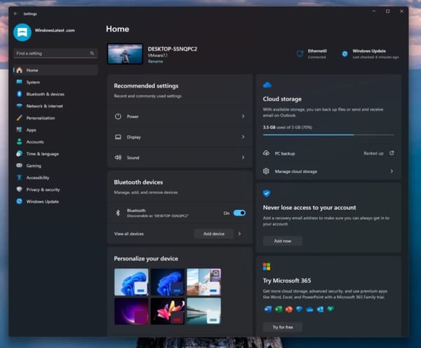 Windows 11 Enterprise agora possui configurações com anúncios MSA