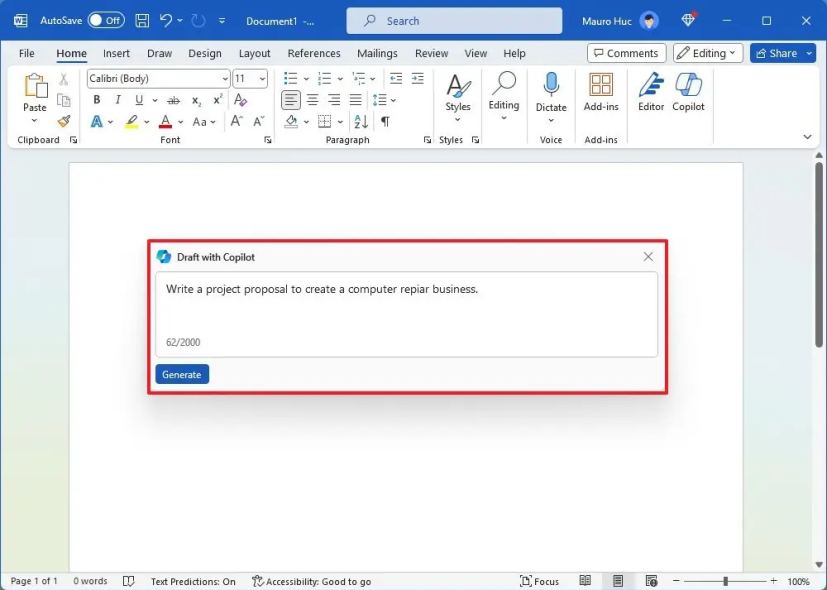 Como Usar O Copilot No Word Para Microsoft 365 No Windows 11 T2id 5593